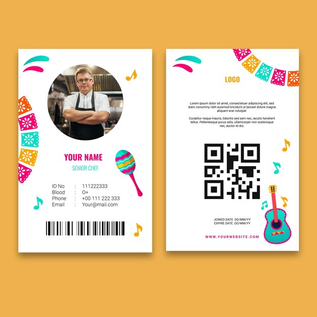 Mexican Id Card Template
